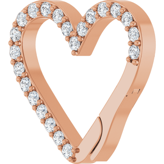 THE DIAMOND HEART CHARM BAIL — NATURAL