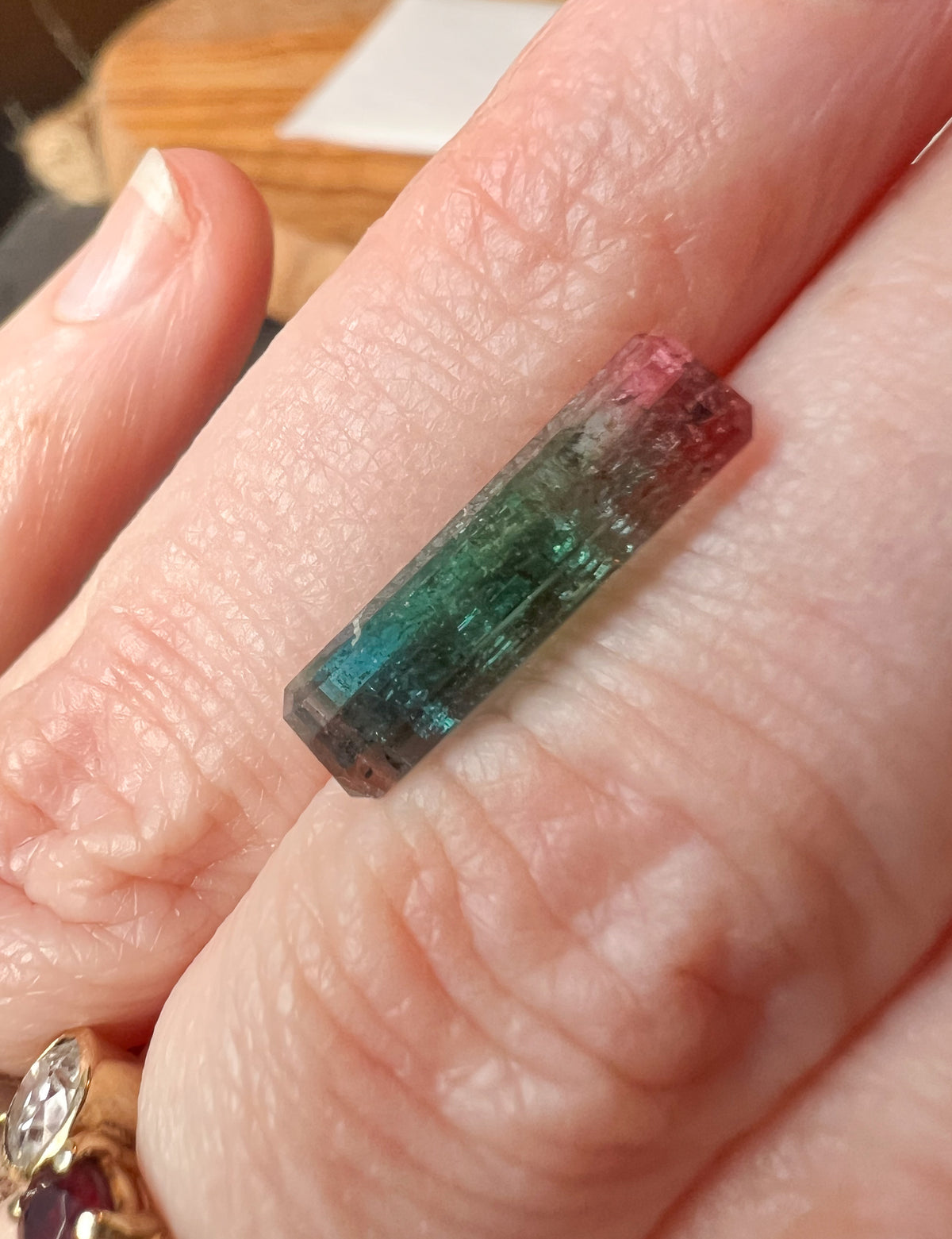 4.15ct Rainbow Parti Afghan Tourmaline — Palimpsest Signet or Pendant — Made to Order