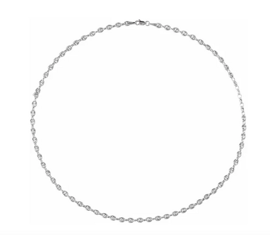 Sterling Silver 3.8mm Hollow Puffed Anchor Chain — 16"