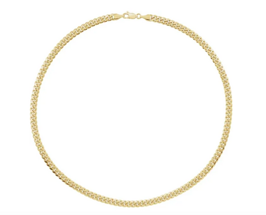 14k Yellow Gold 5mm Solid Miami Cuban Chain — 20"