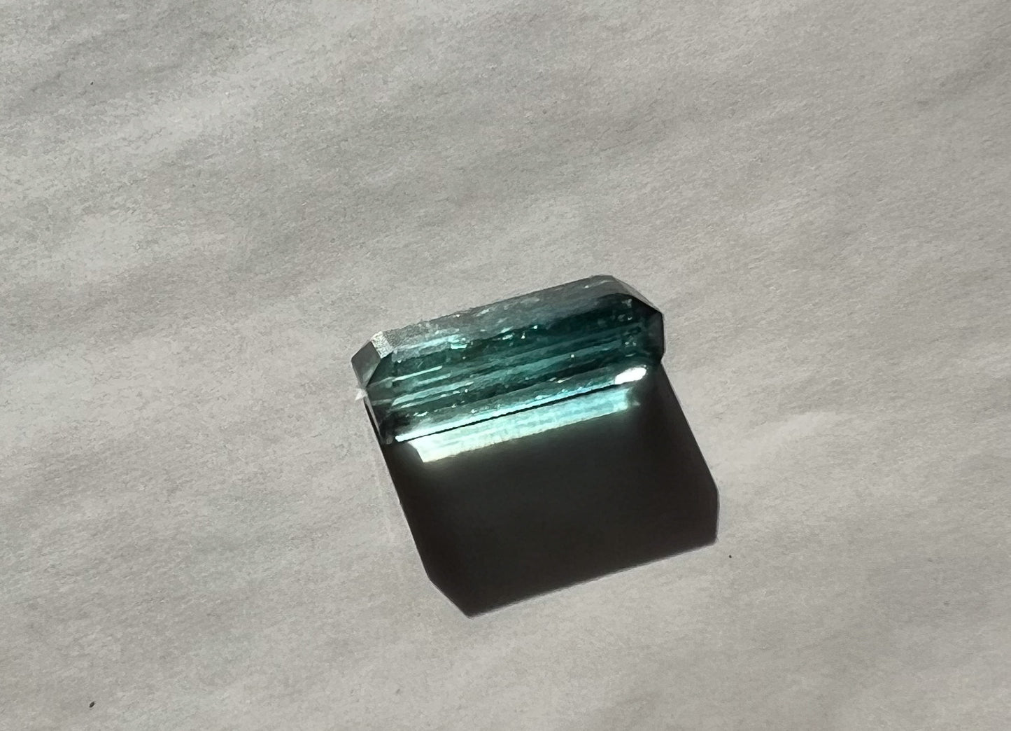 3ct Teal Bicolor Ombré Palimpsest Signet or Pendant — Afghan Tourmaline — Made to Order