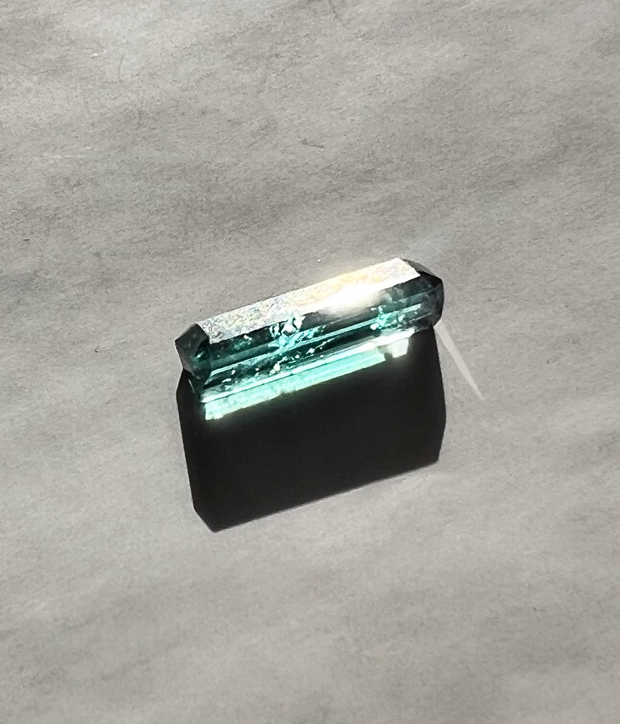 1.85ct Teal + Clear Stripe Afghan Tourmaline — Palimpsest Signet or Pendant — Made to Order