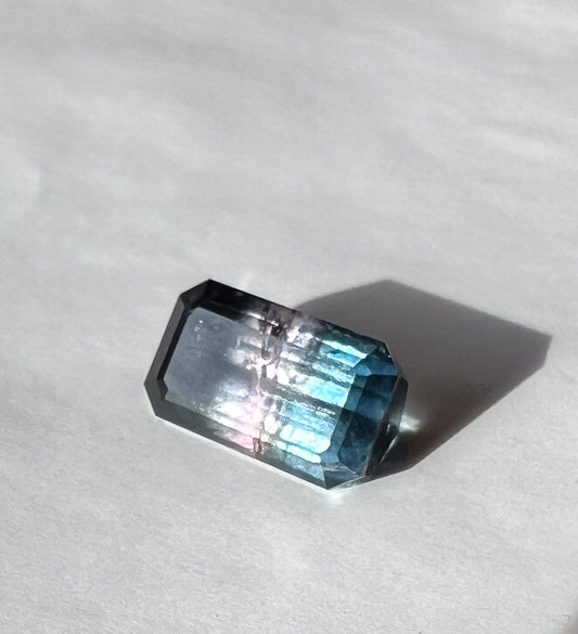 3.25ct Dark Purple–Pink–Blue Afghan Tourmaline — Palimpsest Signet — Made to Order