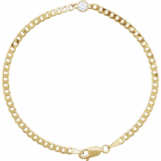 THE LAB-GROWN DIAMOND CURB SOLITAIRE BRACELET