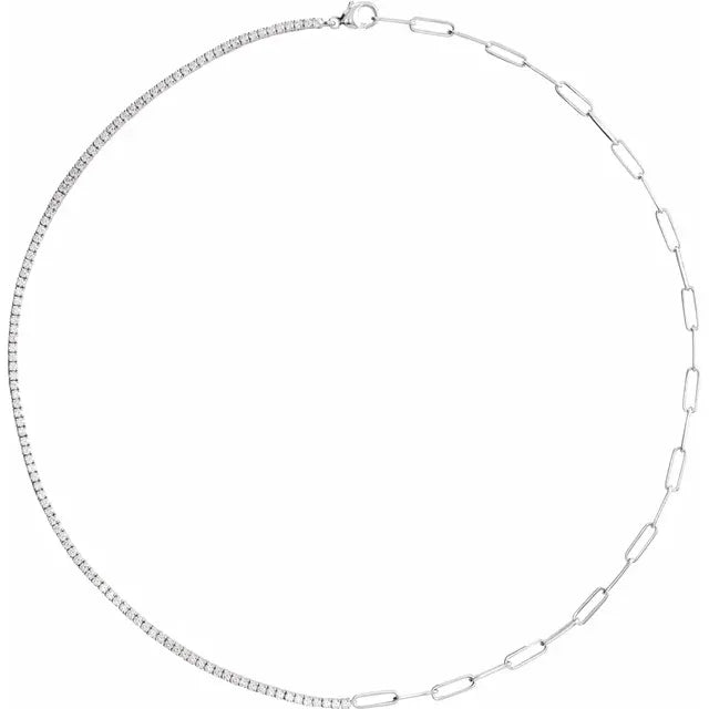 The Lab-Grown Diamond Line Necklace — 3 1/4 CTW