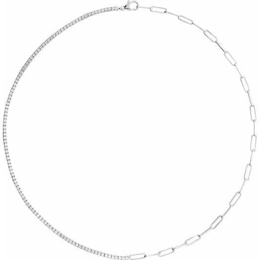 The Lab-Grown Diamond Line Necklace — 3 1/4 CTW