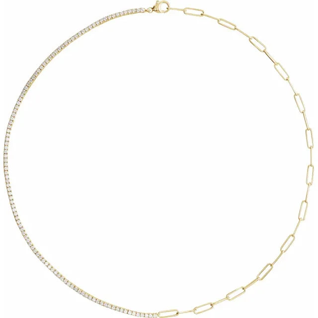 The Lab-Grown Diamond Line Necklace — 3 1/4 CTW