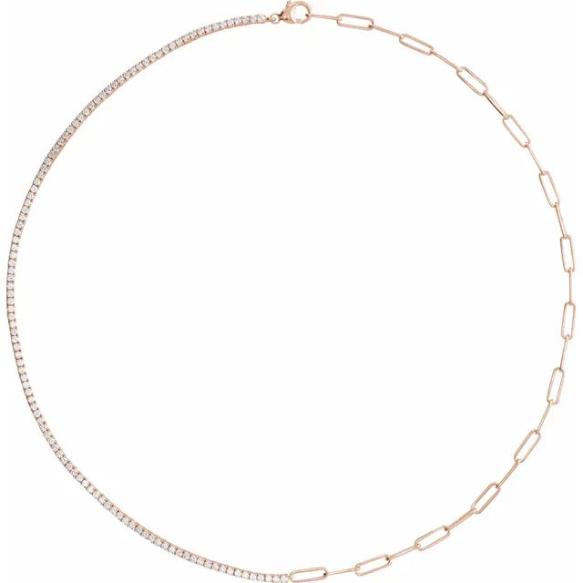 The Lab-Grown Diamond Line Necklace — 3 1/4 CTW
