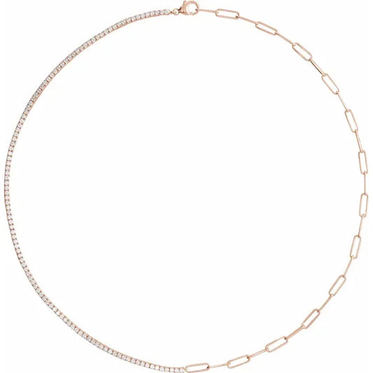 The Lab-Grown Diamond Line Necklace — 3 1/4 CTW