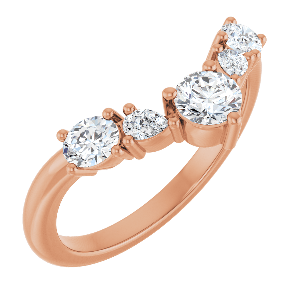 THE MIXED-STONE CONTOUR BAND · 3/4 CTW
