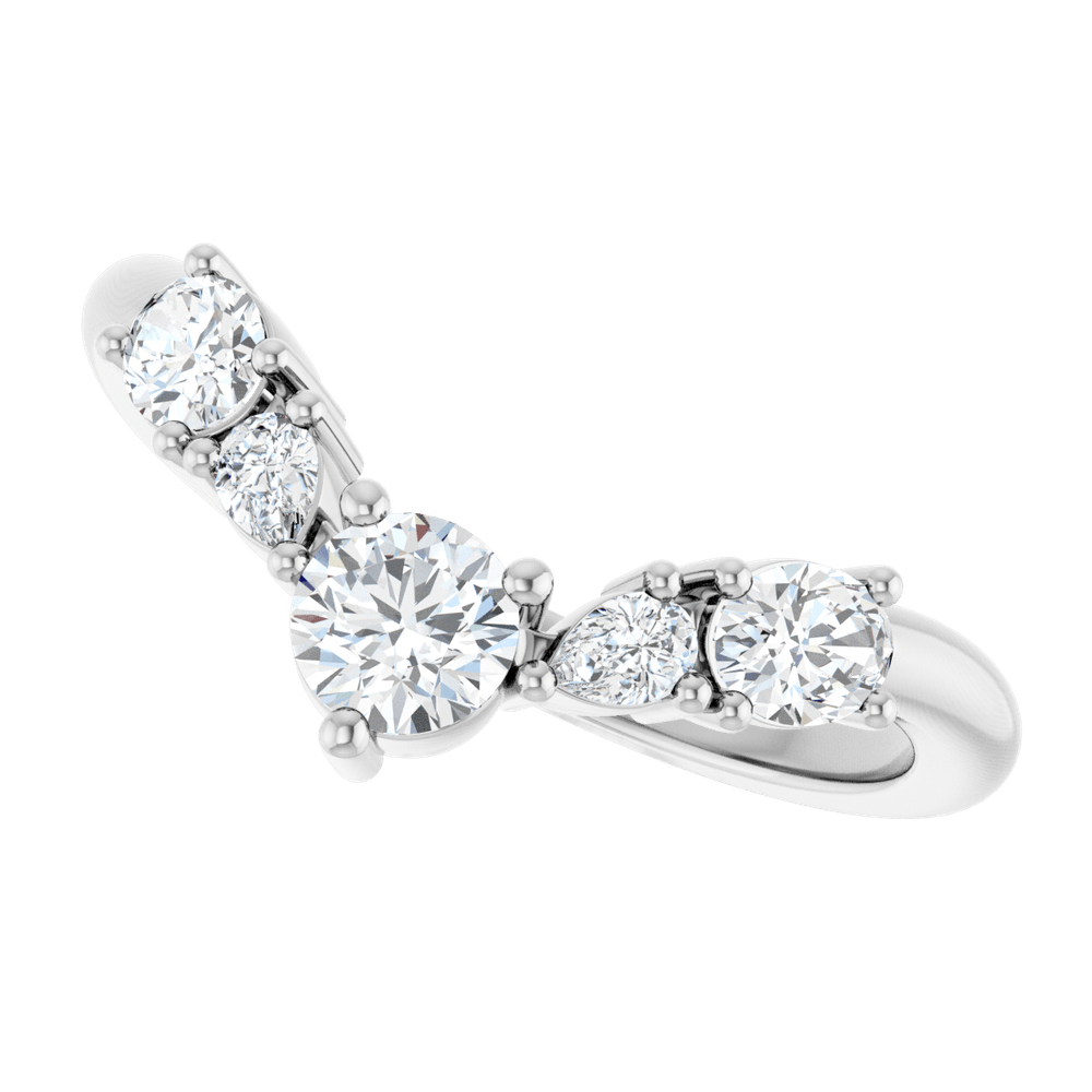 THE MIXED-STONE CONTOUR BAND · 3/4 CTW