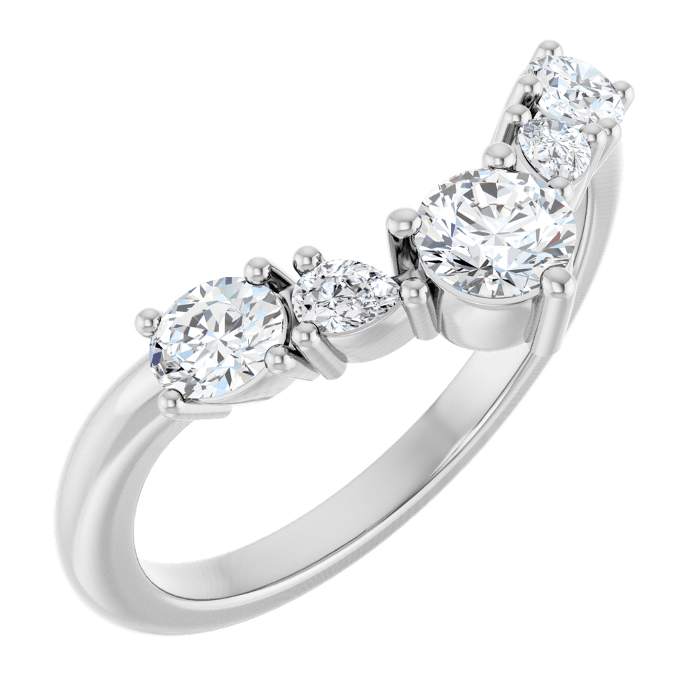 THE MIXED-STONE CONTOUR BAND · 3/4 CTW