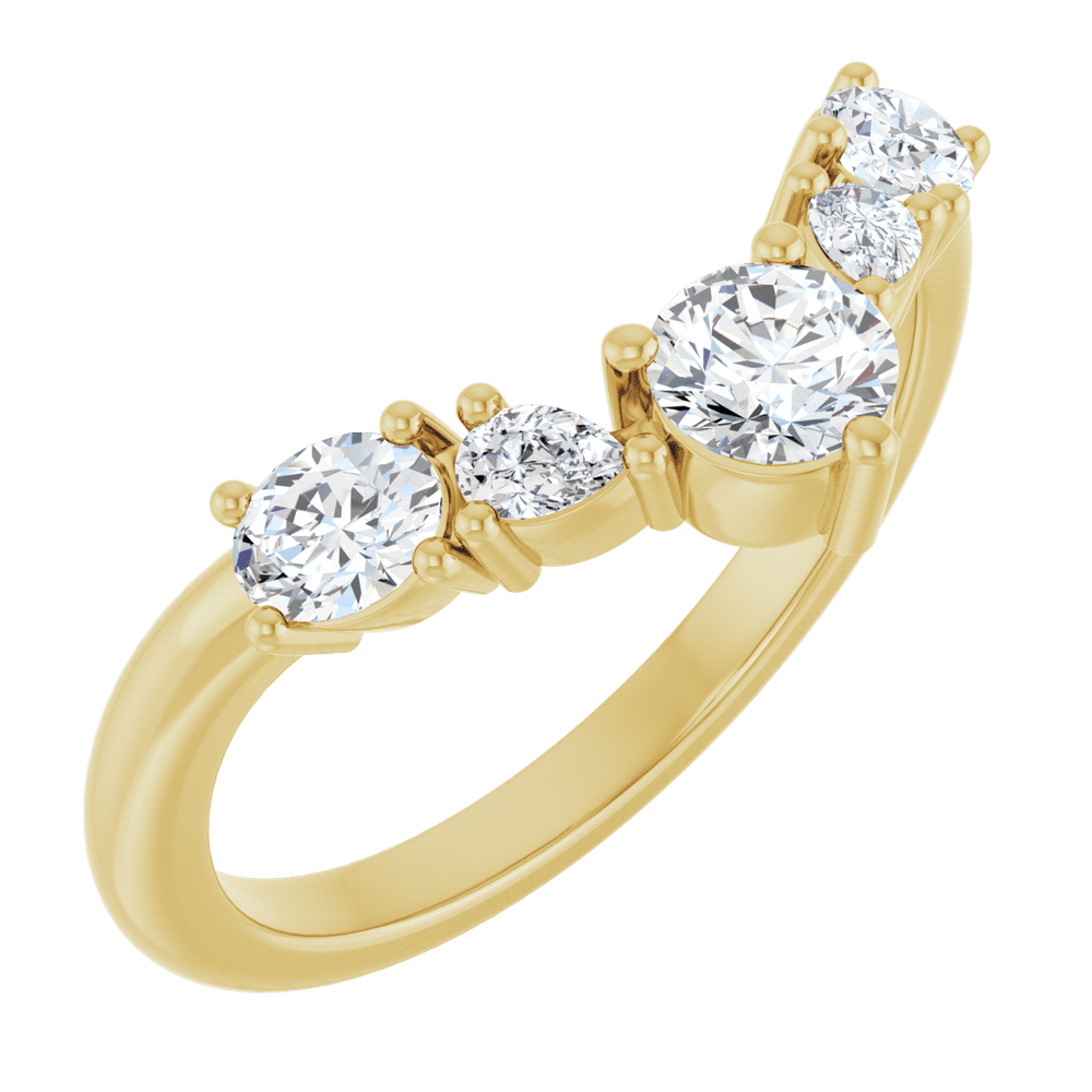 THE MIXED-STONE CONTOUR BAND · 3/4 CTW