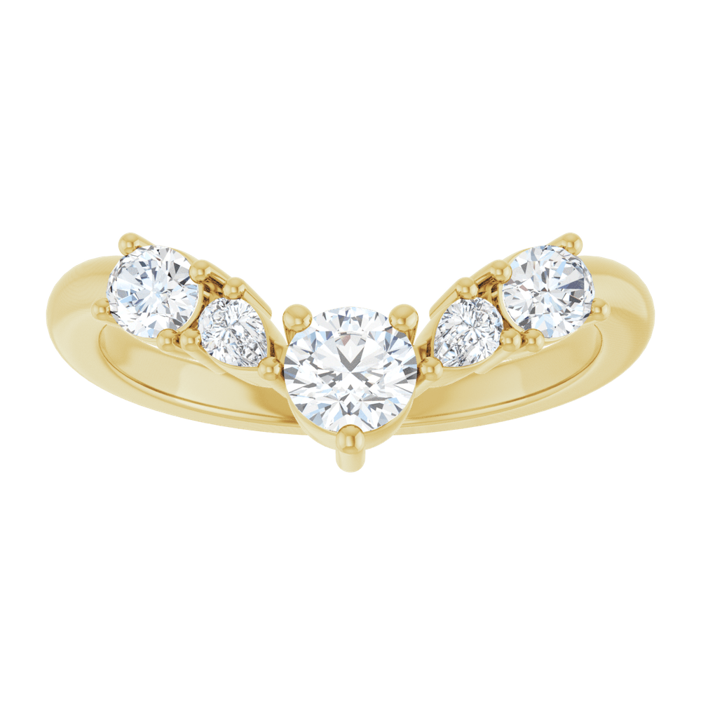 THE MIXED-STONE CONTOUR BAND · 3/4 CTW