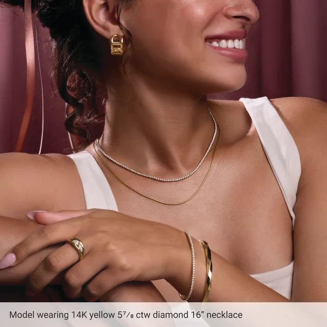 The Natural Diamond Line Necklace — 5 CTW