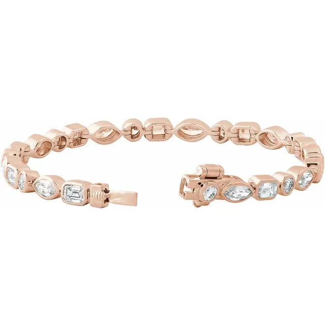 MIXED-CUT LINE BRACELET