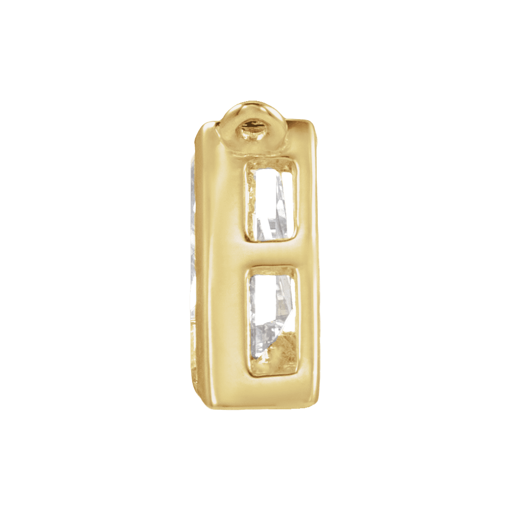 The Bezel Diamond Initial Dangle