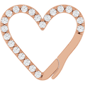 THE DIAMOND HEART CHARM BAIL — NATURAL
