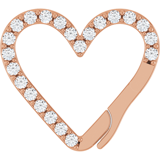 THE DIAMOND HEART CHARM BAIL — LAB-GROWN