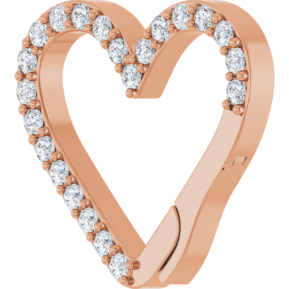 THE DIAMOND HEART CHARM BAIL — LAB-GROWN