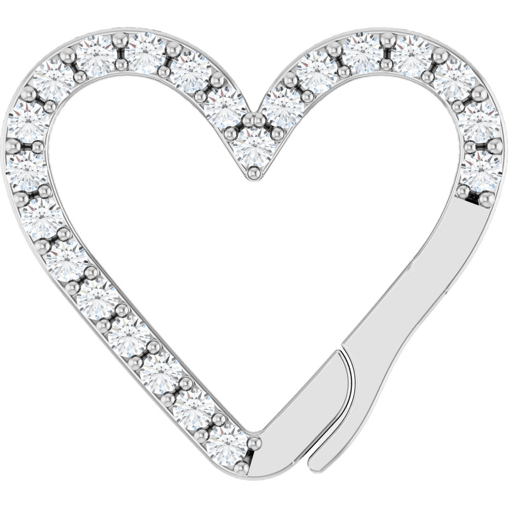 THE DIAMOND HEART CHARM BAIL — LAB-GROWN