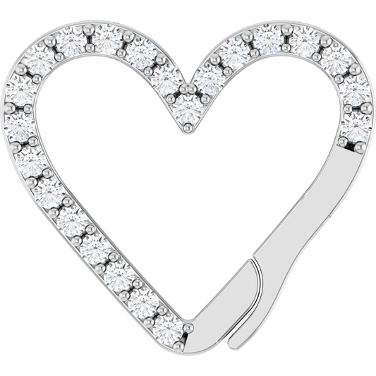 THE DIAMOND HEART CHARM BAIL — LAB-GROWN