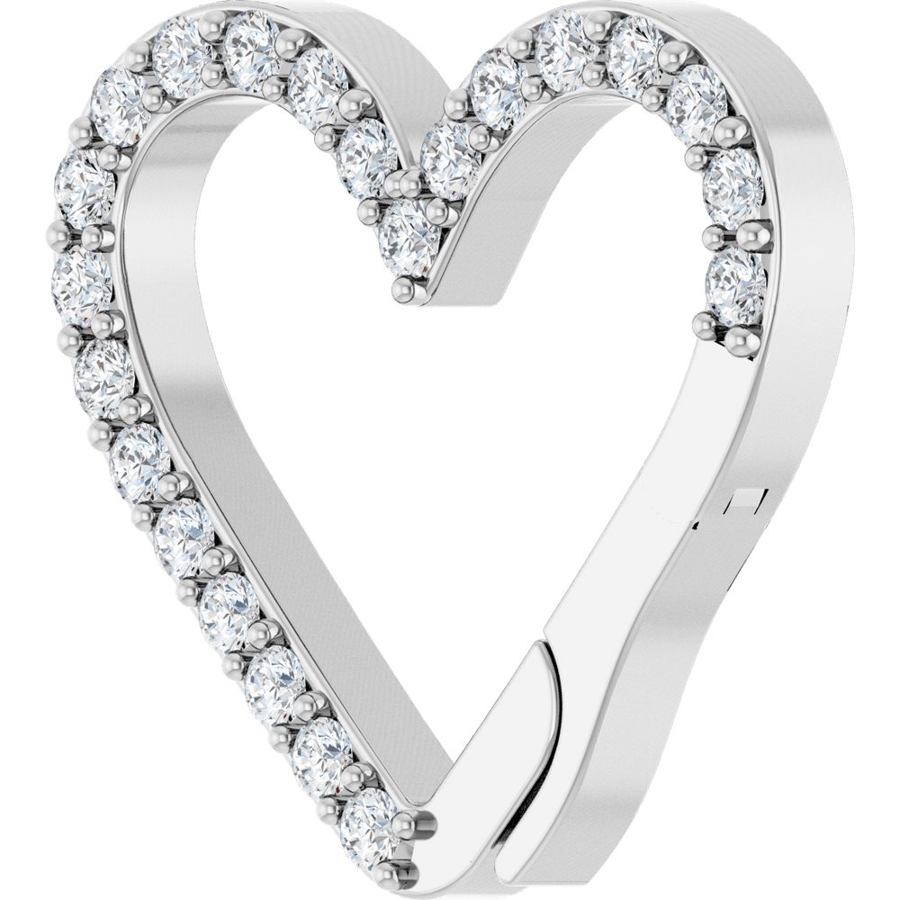 THE DIAMOND HEART CHARM BAIL — LAB-GROWN