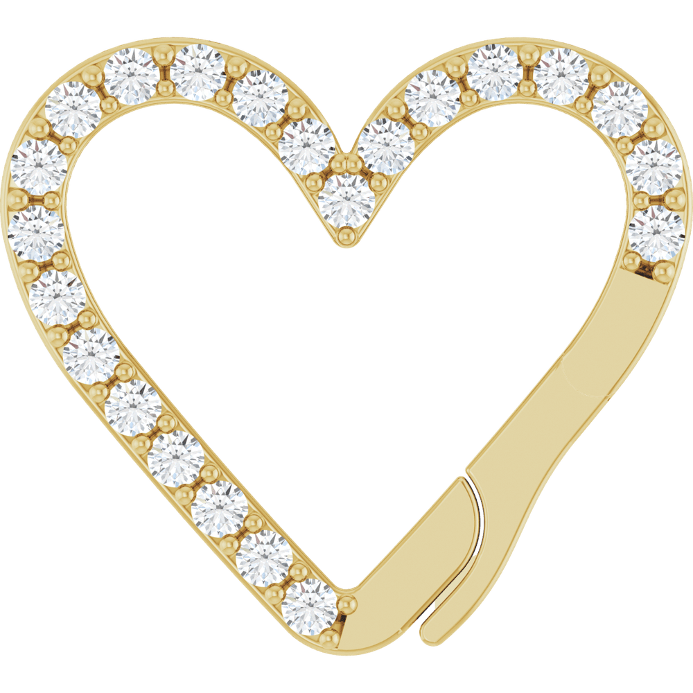 THE DIAMOND HEART CHARM BAIL — LAB-GROWN