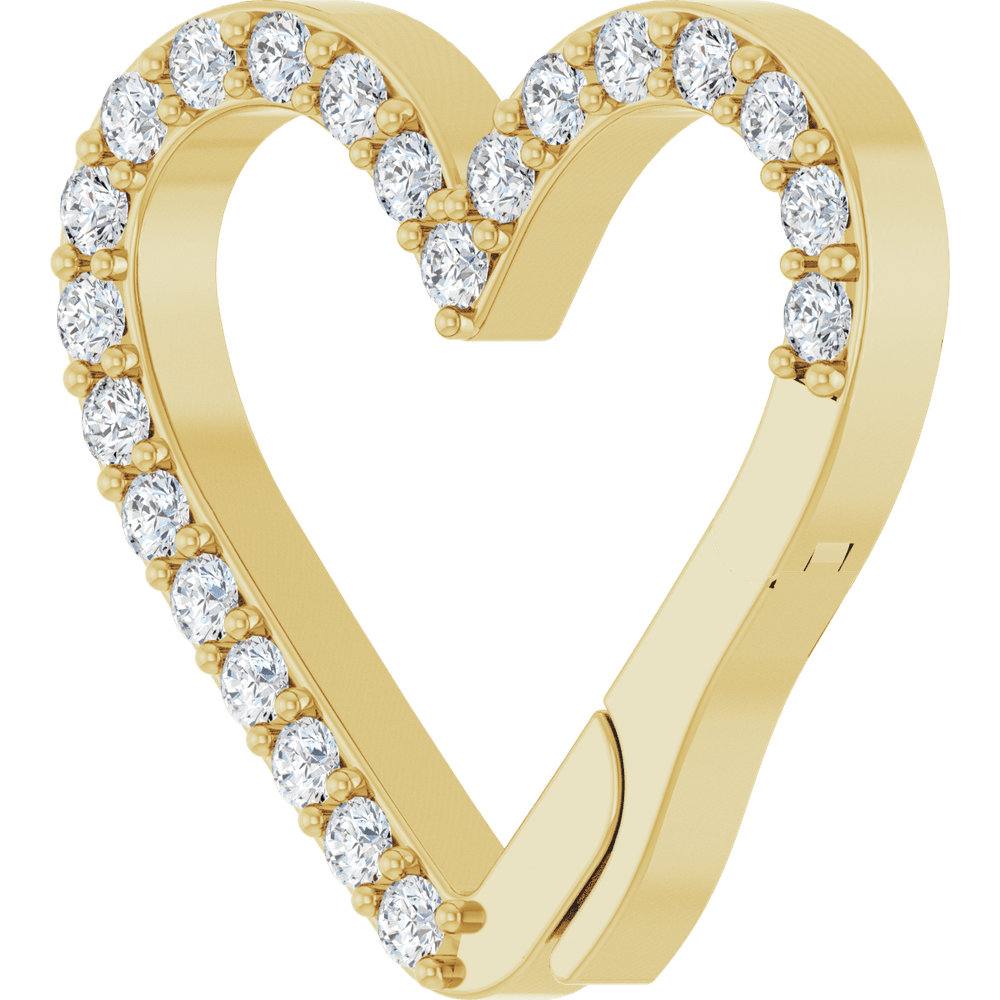 THE DIAMOND HEART CHARM BAIL — LAB-GROWN