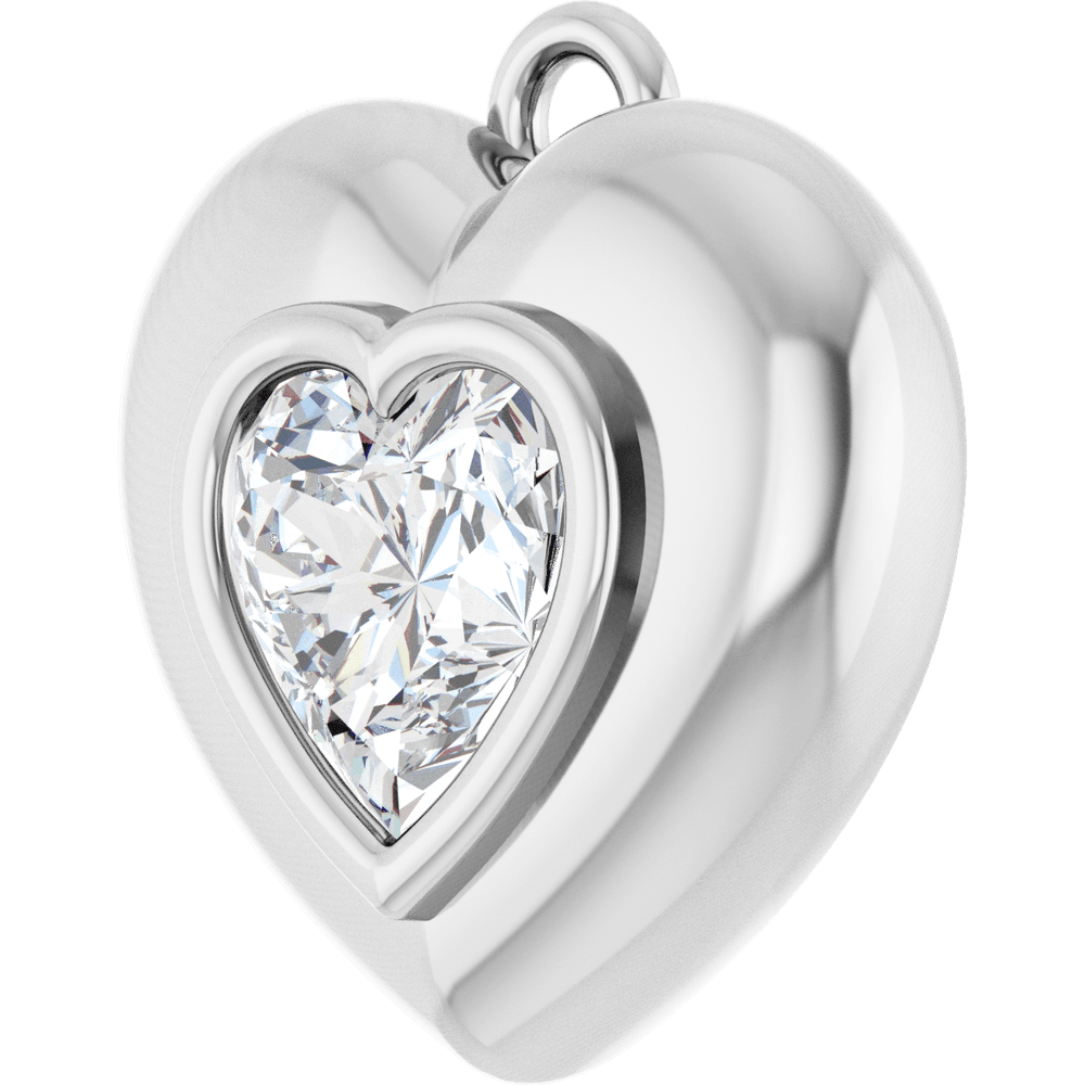 THE PUFFED HEART DANGLE · 1/2 CT