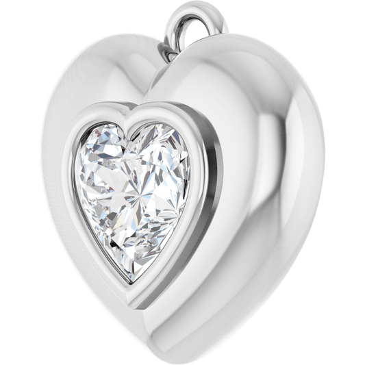 THE PUFFED HEART DANGLE · 1/2 CT