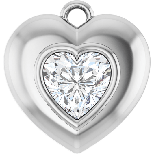THE PUFFED HEART DANGLE · 1/2 CT