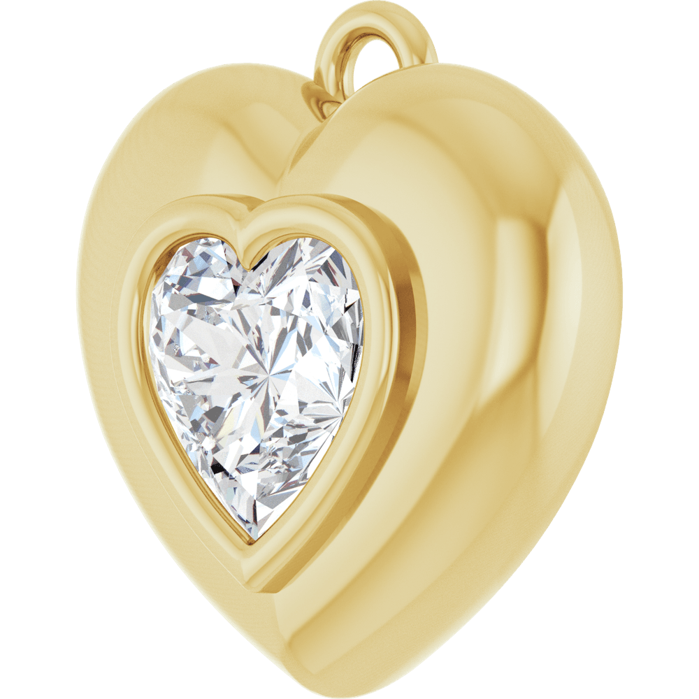 THE PUFFED HEART DANGLE · 1/2 CT