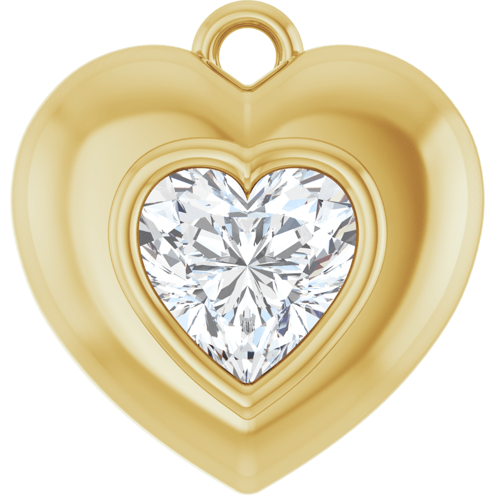 THE PUFFED HEART DANGLE · 1/2 CT