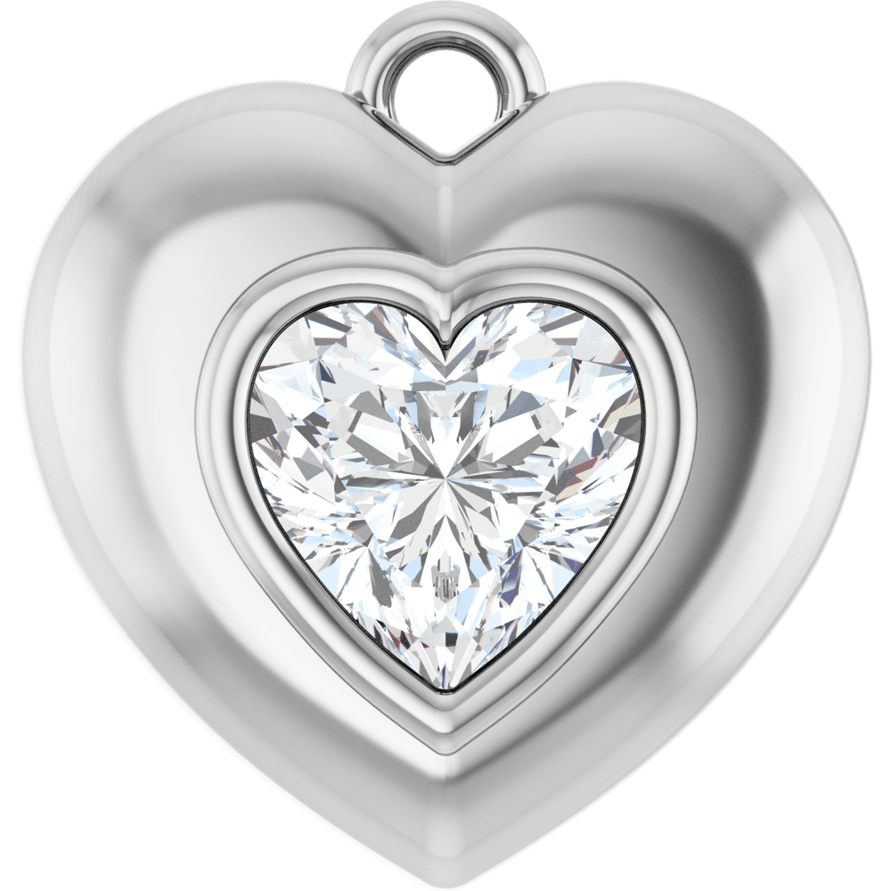 THE PUFFED HEART DANGLE · 1/2 CT