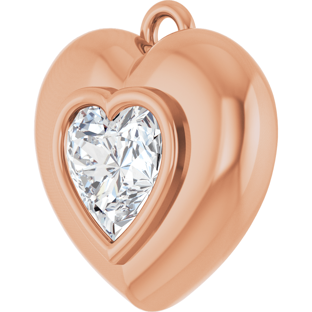 THE PUFFED HEART DANGLE · 1/2 CT