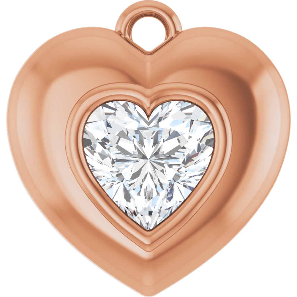THE PUFFED HEART DANGLE · 1/2 CT