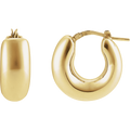 THE PUFFED HOOP EARRINGS · 20mm