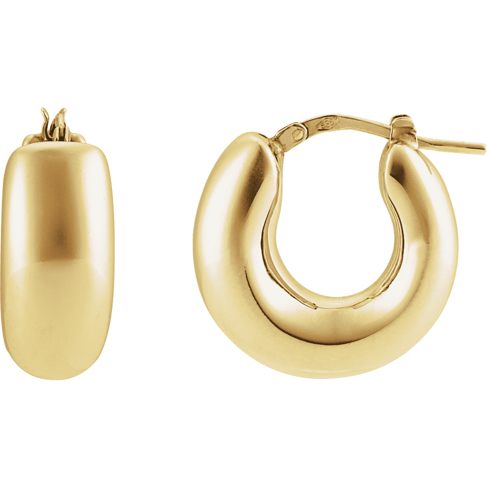 THE PUFFED HOOP EARRINGS · 20mm