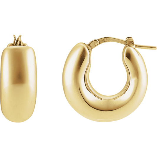 THE PUFFED HOOP EARRINGS · 20mm