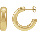 THE ELECTROFORM PUFFED HOOP EARRINGS · 25mm
