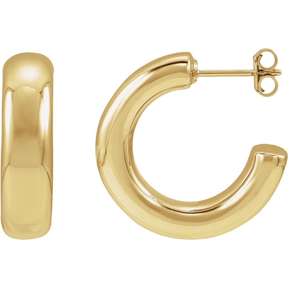 THE ELECTROFORM PUFFED HOOP EARRINGS · 25mm
