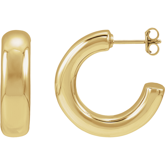 THE ELECTROFORM PUFFED HOOP EARRINGS · 25mm