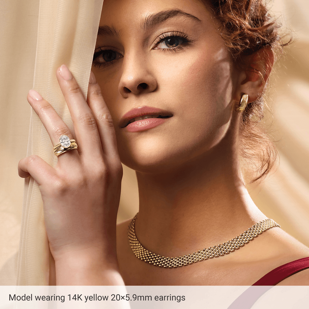 THE ELECTROFORM PUFFED HOOP EARRINGS · 25mm