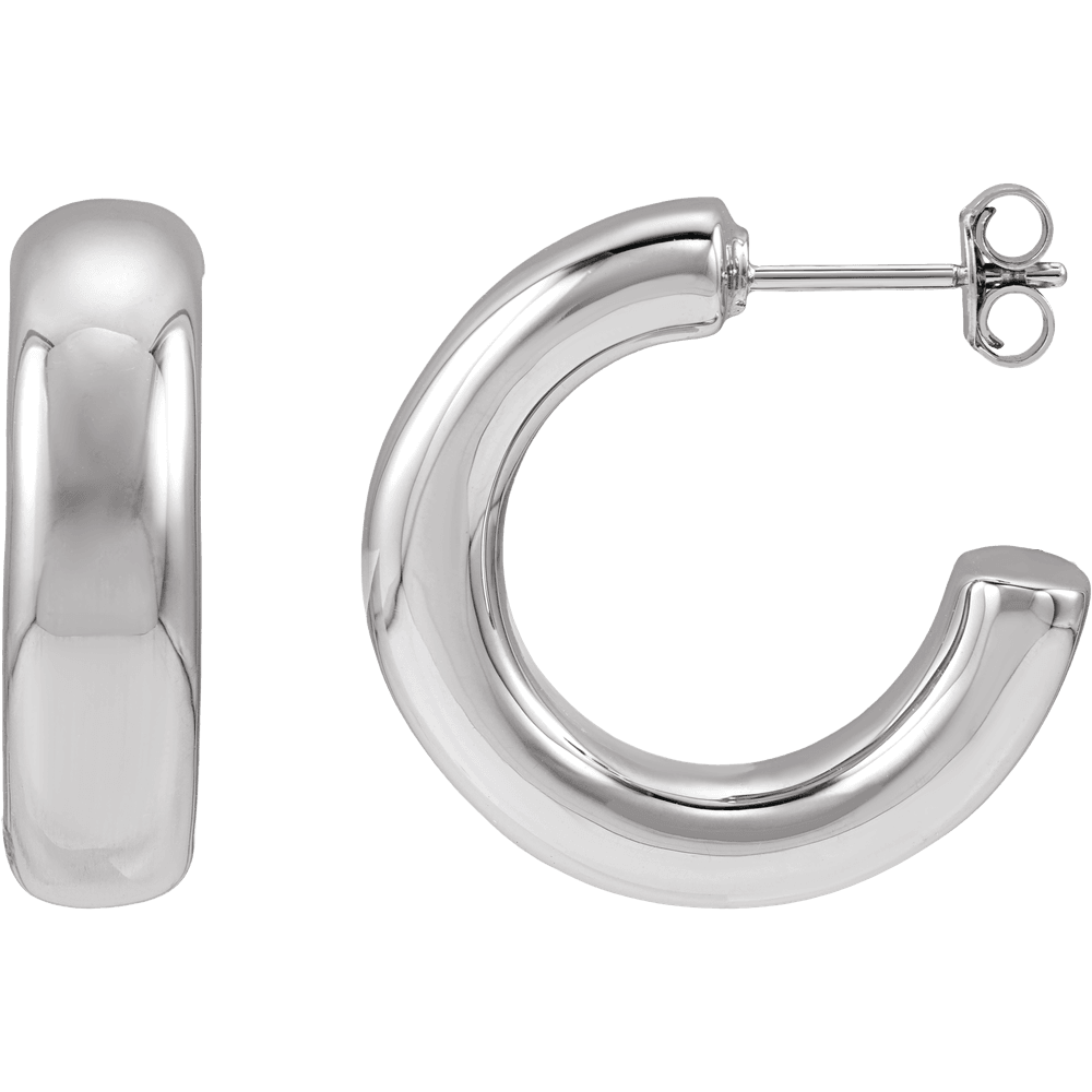 THE ELECTROFORM PUFFED HOOP EARRINGS · 25mm