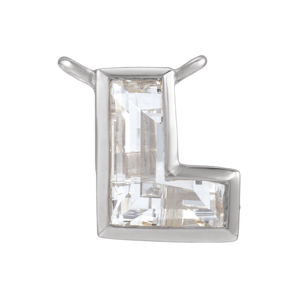 The Bezel Diamond Initial Dangle