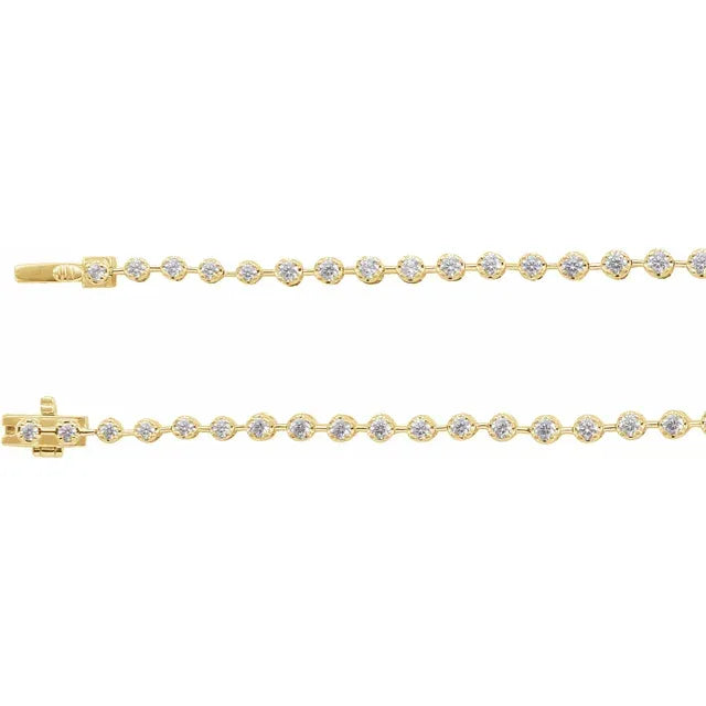 The Lab-Grown Diamond Line Necklace — 6 3/4 CTW