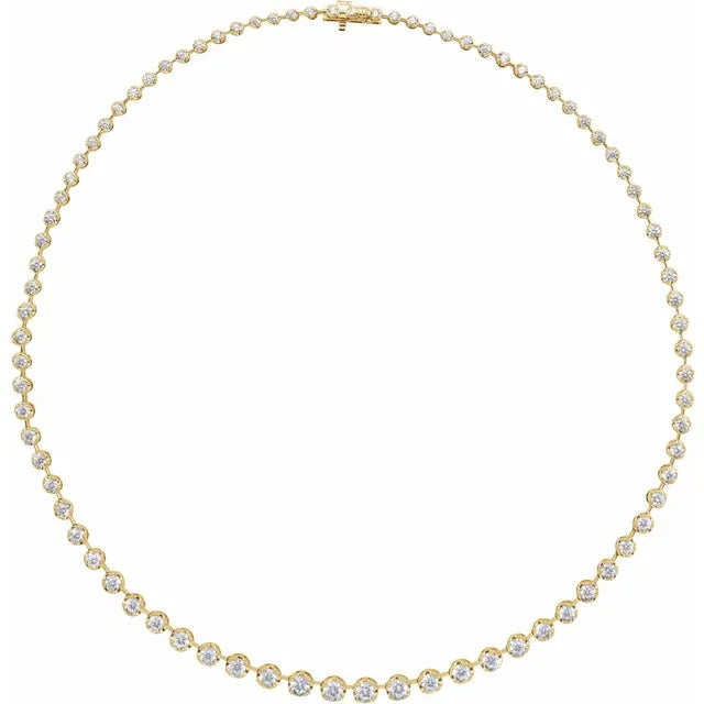 The Lab-Grown Diamond Line Necklace — 6 3/4 CTW