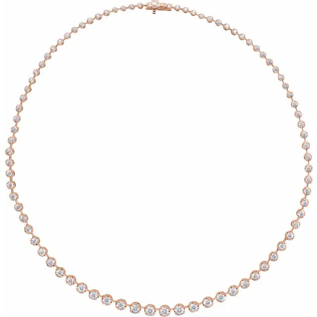 The Lab-Grown Diamond Line Necklace — 6 3/4 CTW