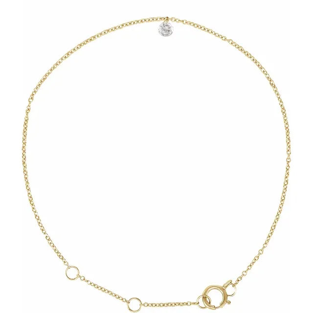 THE DIAMOND SOLITAIRE ANKLET